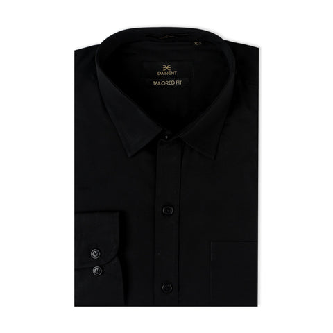 Eminent Men's Formal Plain Shirt - Black