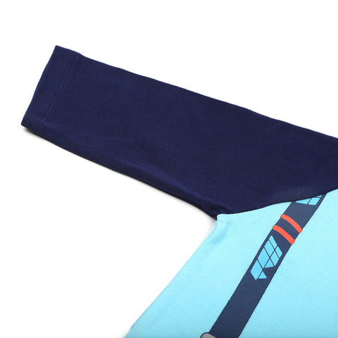 Eminent Newborn Boys Full Sleeves Romper - Blue, Newborn Boys Rompers, Eminent, Chase Value