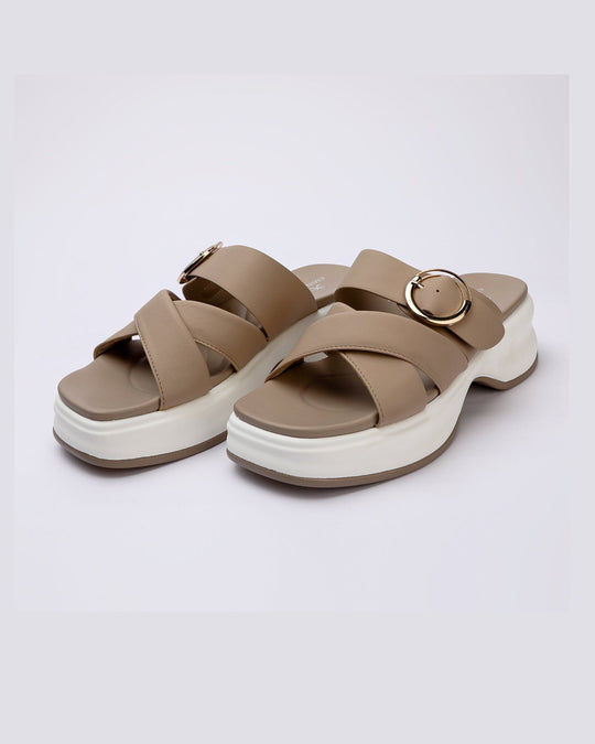 Eminent Women's Softy Slipper - Khaki, Women Slippers, Chase Value, Chase Value