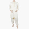 Eminent Men's Embroidered Trim Fit Shalwar Suit - Cream