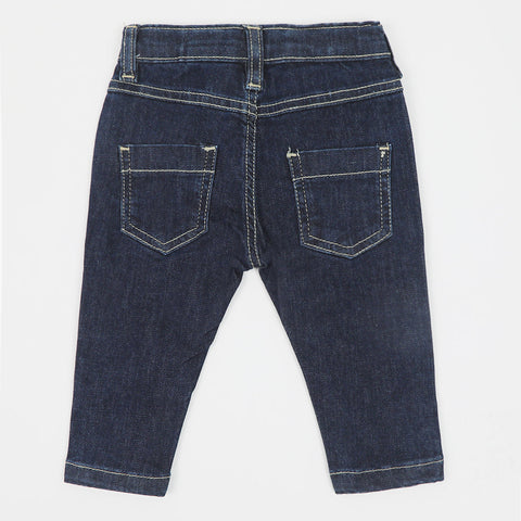 Eminent Newborn Boys Denim Pant - Dark Blue