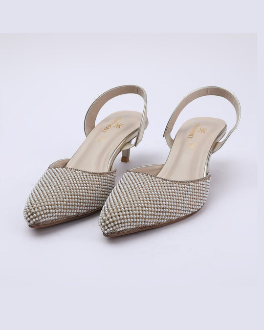 Eminent Women's Heel Banto Sandal - Golden, Women Heels, Eminent, Chase Value