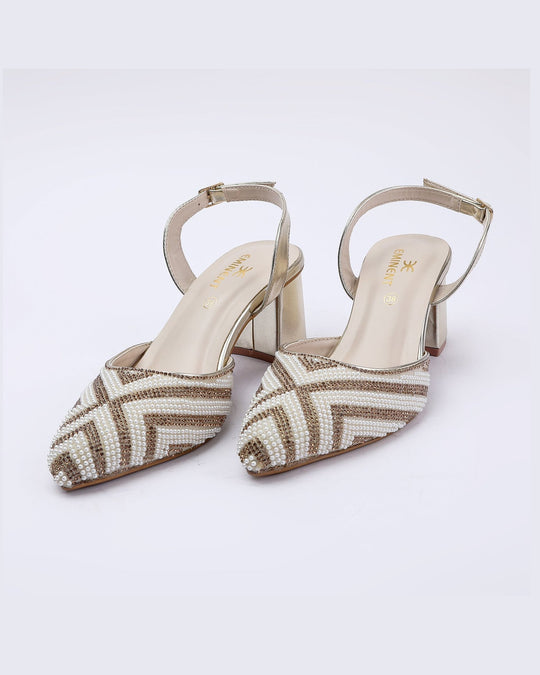 Eminent Women's Heel Banto Sandal - Golden, Women Heels, Eminent, Chase Value