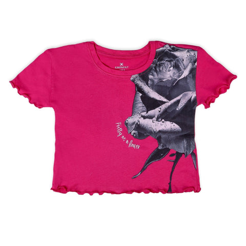 Eminent Girls Half Sleeves T-Shirt - Pink, Girls T-Shirts, Eminent, Chase Value