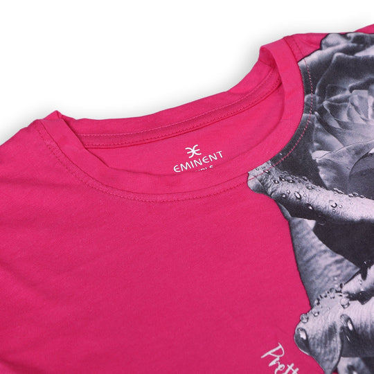 Eminent Girls Half Sleeves T-Shirt - Pink, Girls T-Shirts, Eminent, Chase Value