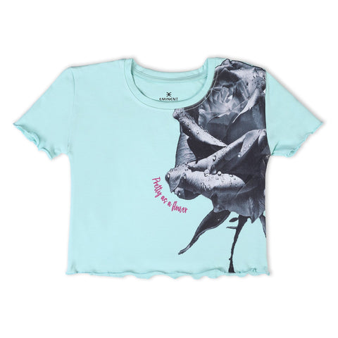 Eminent Girls Half Sleeves T-Shirt - Black
