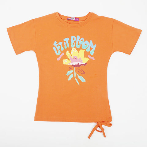 Eminent Girls Half Sleeves T-Shirt - Orange, Girls T-Shirts, Eminent, Chase Value