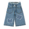 Eminent Girls Wider Leg Denim Capri - Light Blue