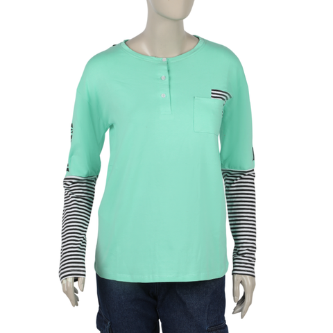 Eminent Women's Full Sleeves T-Shirt - Spring Bud, Women T-Shirts & Tops, Eminent, Chase Value