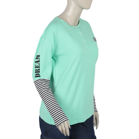 Eminent Women's Full Sleeves T-Shirt - Spring Bud