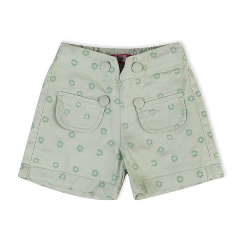 Eminent Girls Cotton Shorts - Green