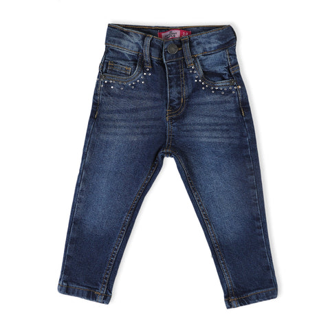 Eminent Girls Skinny Denim Pant - Mid Blue