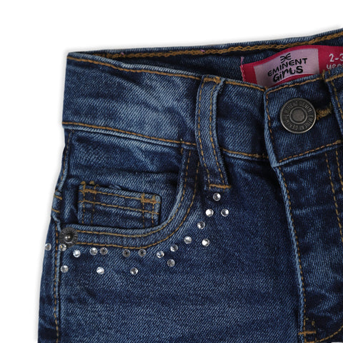 Eminent Girls Skinny Denim Pant - Mid Blue