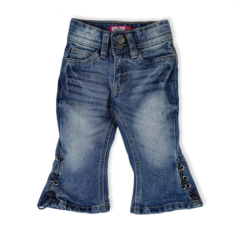 Eminent Girls Denim Pant - Mid Blue