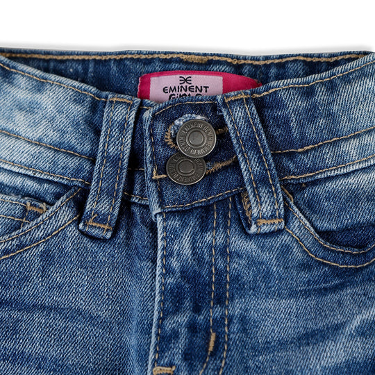Eminent Girls Denim Pant - Mid Blue, Girls Pants & Capri, Eminent, Chase Value