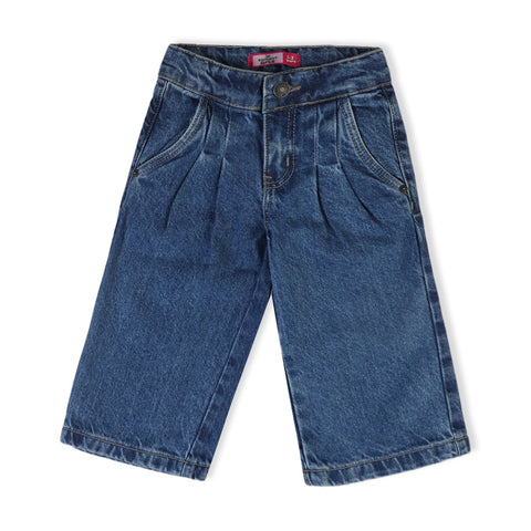 Eminent Girls Wider Denim Pant - Dark Blue