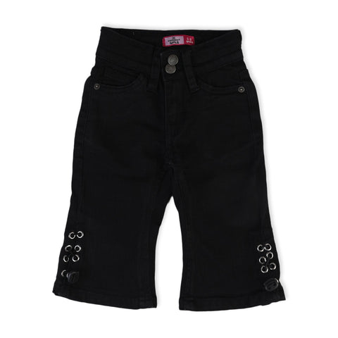 Eminent Girls Denim Pant - Black