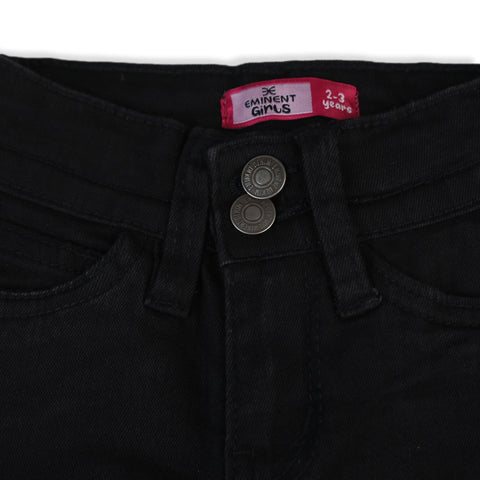 Eminent Girls Denim Pant - Black