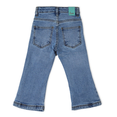 Eminent Girls Flared Denim Pant - Light Blue