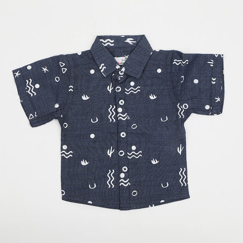 Eminent Newborn Half Sleeves Casual Shirt - Blue