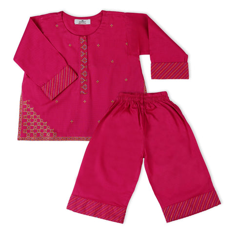 Eminent Girls Embroidered 02 Pcs Suit - Pink