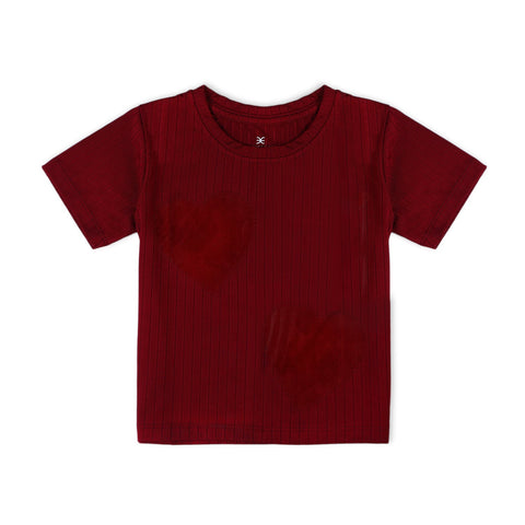 Eminent Girls Half Sleeves T-Shirt - Maroon