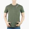 Eminent Men's Round Neck Half Sleeves Printed T-Shirt - Olive Green