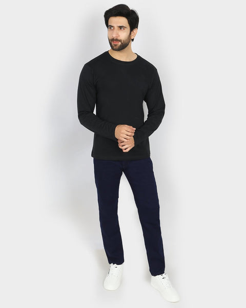 Eminent Men's Full Sleeves Round Neck T-Shirt - Black, Men's T-Shirts & Polos, Eminent, Chase Value