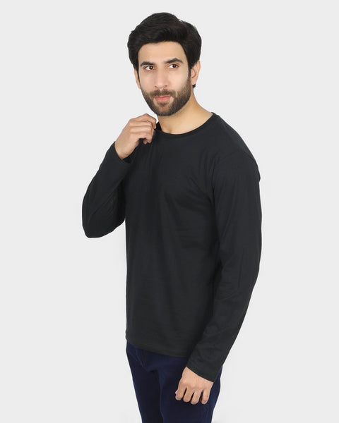 Eminent Men's Full Sleeves Round Neck T-Shirt - Black, Men's T-Shirts & Polos, Eminent, Chase Value