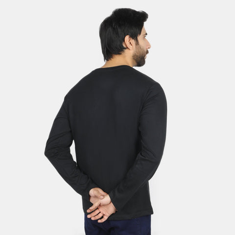 Eminent Men's Full Sleeves Round Neck T-Shirt - Black