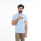 Eminent Men's Half Sleeves Polo T-Shirt - Celestial