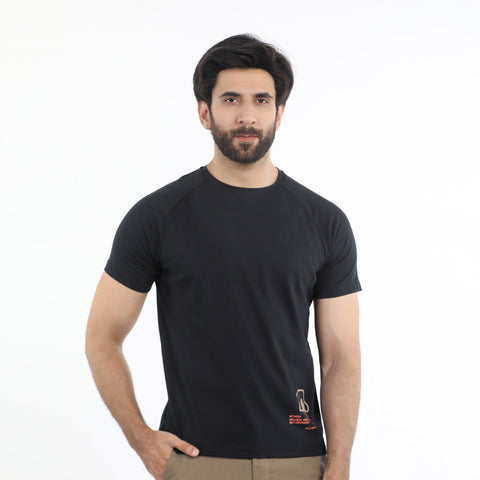 Eminent Men's Half Sleeves T-Shirt - Black