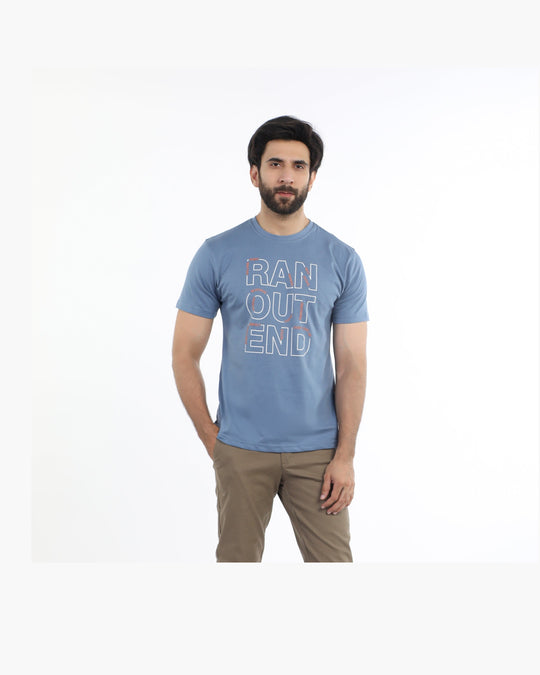 Eminent Men's Half Sleeves Round Neck T-Shirt - Ash Blue, Men's T-Shirts & Polos, Eminent, Chase Value