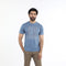 Eminent Men's Half Sleeves Round Neck T-Shirt - Ash Blue
