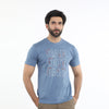 Eminent Men's Half Sleeves Round Neck T-Shirt - Ash Blue