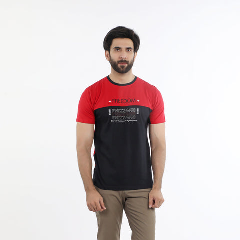 Eminent Men's Half Sleeves T-Shirt - Red