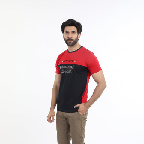 Eminent Men's Half Sleeves T-Shirt - Red