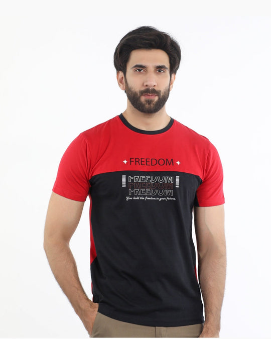 Eminent Men's Half Sleeves T-Shirt - Red, Men's T-Shirts & Polos, Eminent, Chase Value