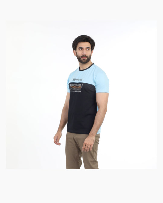 Eminent Men's Half Sleeves T-Shirt - Powder Blue, Men's T-Shirts & Polos, Eminent, Chase Value