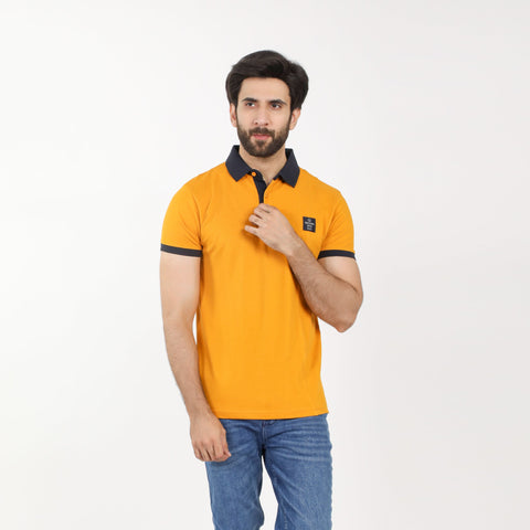Eminent Men's Half Sleeves Polo T-Shirt - Golden