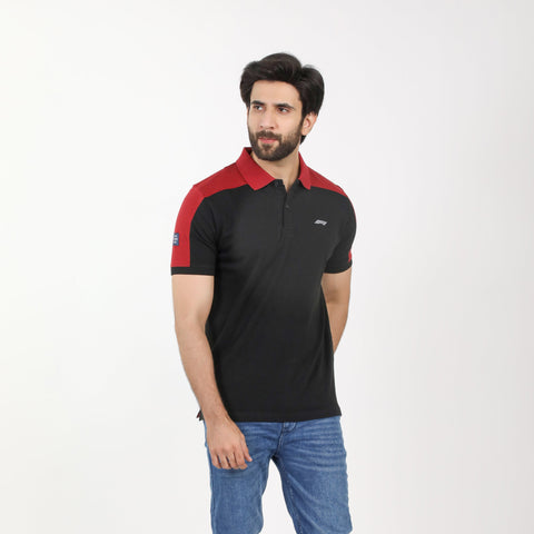 Eminent Men's Half Sleeves Polo T-Shirt - Black