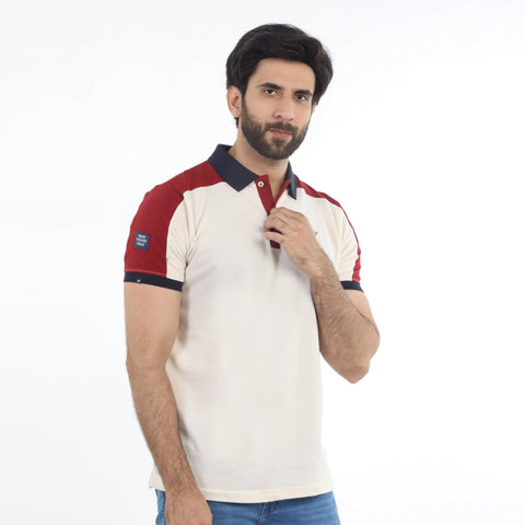 Eminent Men's Half Sleeves Polo T-Shirt - White