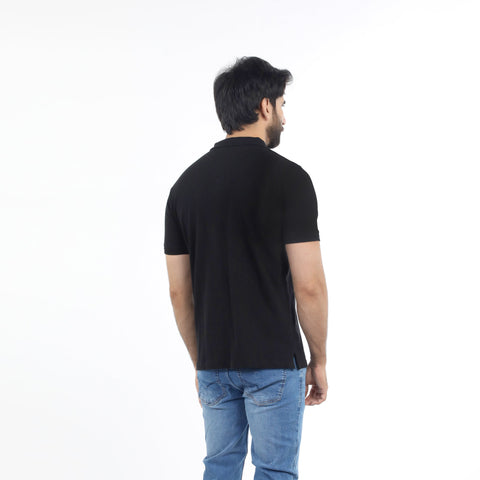 Eminent Men's Half Sleeves Polo T-Shirt - Black