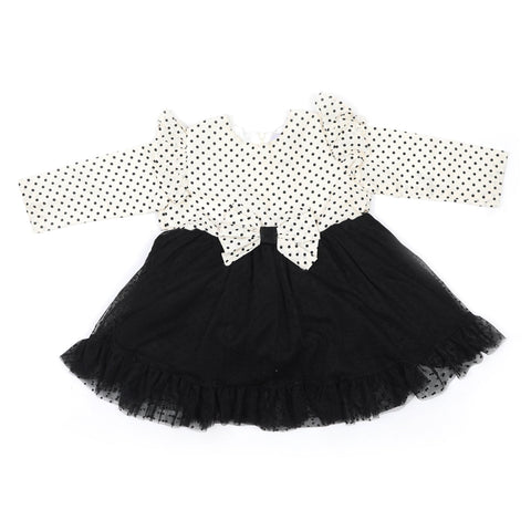 Eminent Girls Frock Fancy - Black
