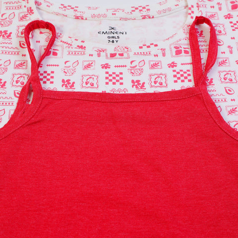 Eminent Girls Half Sleeves T-Shirt - Neon Pink