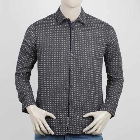 Eminent Men's Casual Full Sleeves Printed Shirt - Charcoal, Men's Shirts, Eminent, Chase Value