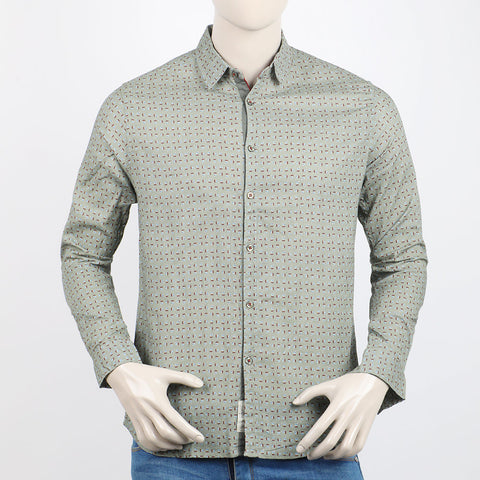 Eminent Men's Casual Full Sleeves Printed Shirt - Olive Green, Men's Shirts, Eminent, Chase Value