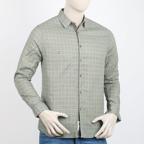 Eminent Men's Casual Full Sleeves Printed Shirt - Olive Green, Men's Shirts, Eminent, Chase Value