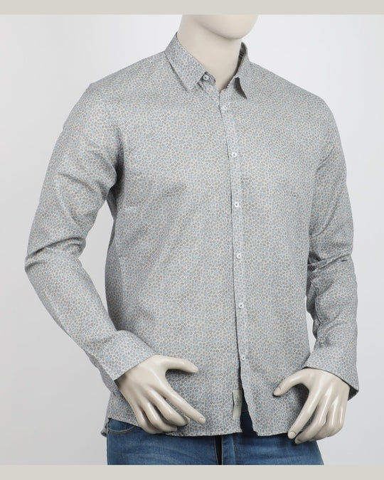 Eminent Men's Casual Printed Shirt - Light Grey, Men's Shirts, Eminent, Chase Value