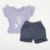 Eminent Newborn Girls Half Sleeves Suit - Light Purple